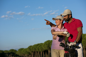 Image showing portrait of couple on golf course