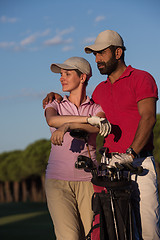 Image showing portrait of couple on golf course