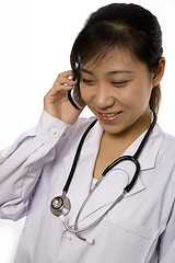 Image showing Female Doctor with Mobile Phone