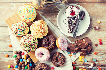 Image showing close up of sweets on table