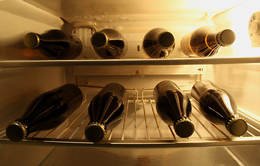 Image showing Beer in fridge
