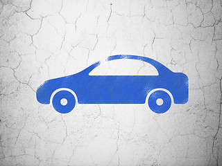 Image showing Vacation concept: Car on wall background