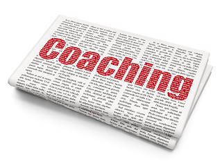 Image showing Learning concept: Coaching on Newspaper background