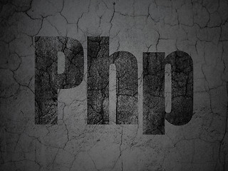 Image showing Programming concept: Php on grunge wall background