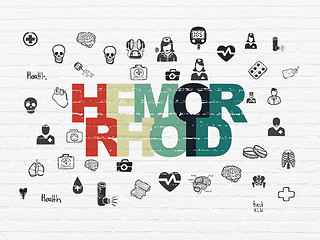 Image showing Health concept: Hemorrhoid on wall background