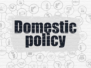 Image showing Political concept: Domestic Policy on wall background