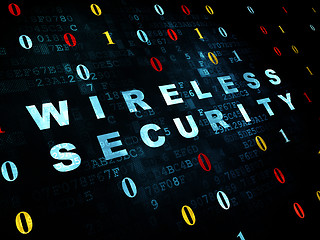 Image showing Privacy concept: Wireless Security on Digital background