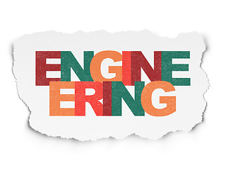 Image showing Science concept: Engineering on Torn Paper background