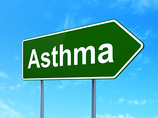 Image showing Healthcare concept: Asthma on road sign background