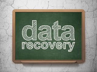 Image showing Data concept: Data Recovery on chalkboard background