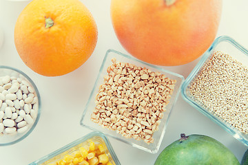 Image showing close up of food ingredients on table