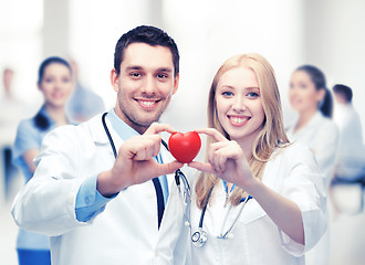 Image showing cardiologists with heart