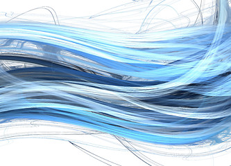 Image showing Blue marine waves