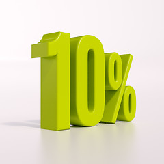 Image showing Percentage sign, 10 percent