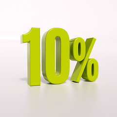 Image showing Percentage sign, 10 percent