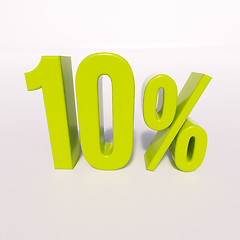 Image showing Percentage sign, 10 percent