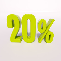 Image showing Percentage sign, 20 percent