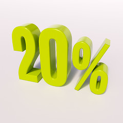 Image showing Percentage sign, 20 percent