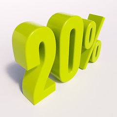 Image showing Percentage sign, 20 percent