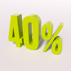 Image showing Percentage sign, 40 percent