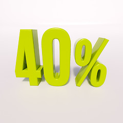 Image showing Percentage sign, 40 percent