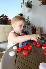 Image showing Young girl playing