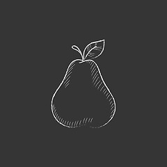 Image showing Pear. Drawn in chalk icon.