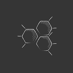 Image showing Chemical formula. Drawn in chalk icon.