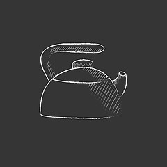 Image showing Kettle. Drawn in chalk icon.