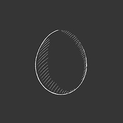 Image showing Egg. Drawn in chalk icon.