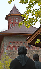 Image showing Nun at the monastery