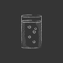 Image showing Glass of water. Drawn in chalk icon.