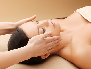 Image showing beautiful woman in massage salon