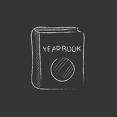 Image showing Yearbook. Drawn in chalk icon.