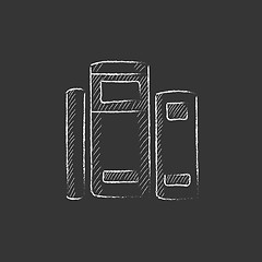 Image showing Books. Drawn in chalk icon.