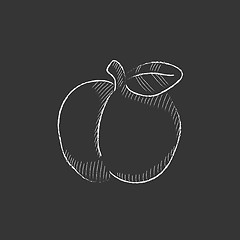 Image showing Apple. Drawn in chalk icon.