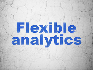 Image showing Finance concept: Flexible Analytics on wall background