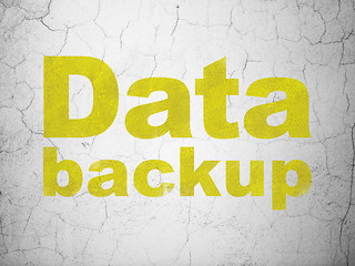 Image showing Information concept: Data Backup on wall background