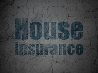 Image showing Insurance concept: House Insurance on grunge wall background