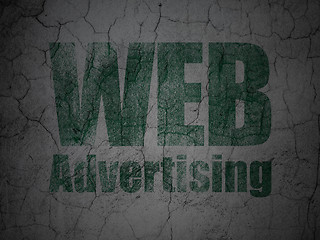 Image showing Advertising concept: WEB Advertising on grunge wall background