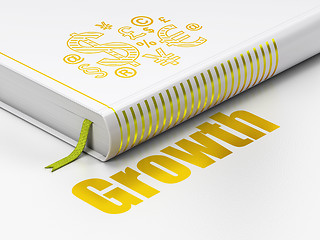 Image showing Finance concept: book Finance Symbol, Growth on white background