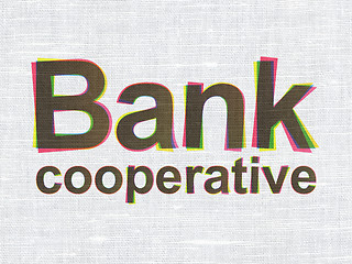 Image showing Currency concept: Bank Cooperative on fabric texture background