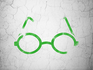 Image showing Science concept: Glasses on wall background