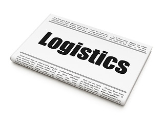 Image showing Business concept: newspaper headline Logistics