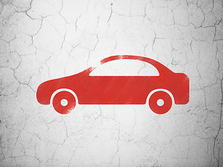 Image showing Tourism concept: Car on wall background