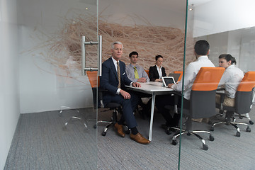 Image showing business people group brainstorming on meeting