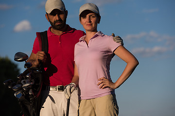 Image showing portrait of couple on golf course