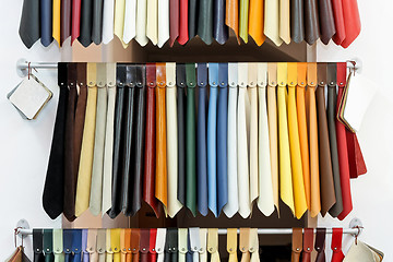 Image showing Leather samples