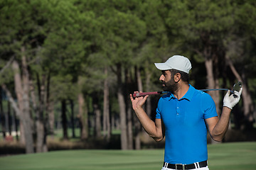 Image showing golf player portrait at course