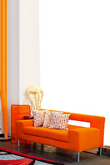 Image showing Orange sofa